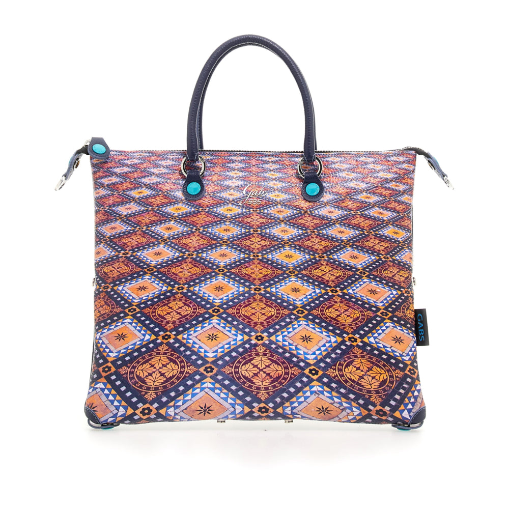 GABS G3 PLUS Holiday Damenhandtasche mit Schultergurt aus Junagarh-Leder mit mittlerem Kachelmuster