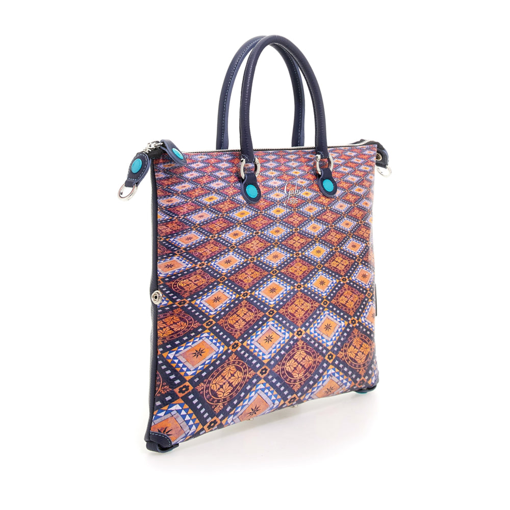 GABS G3 PLUS Holiday Damenhandtasche mit Schultergurt aus Junagarh-Leder mit mittlerem Kachelmuster