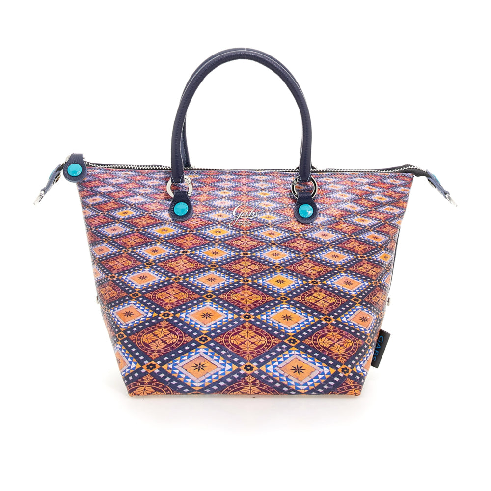 GABS G3 PLUS Holiday Damenhandtasche mit Schultergurt aus Junagarh-Leder mit mittlerem Kachelmuster