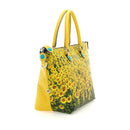 GABS G3 PLUS Holiday Damenhandtasche mit Schultergurt aus mittelgroßem Leder mit Sonnenblumenmuster