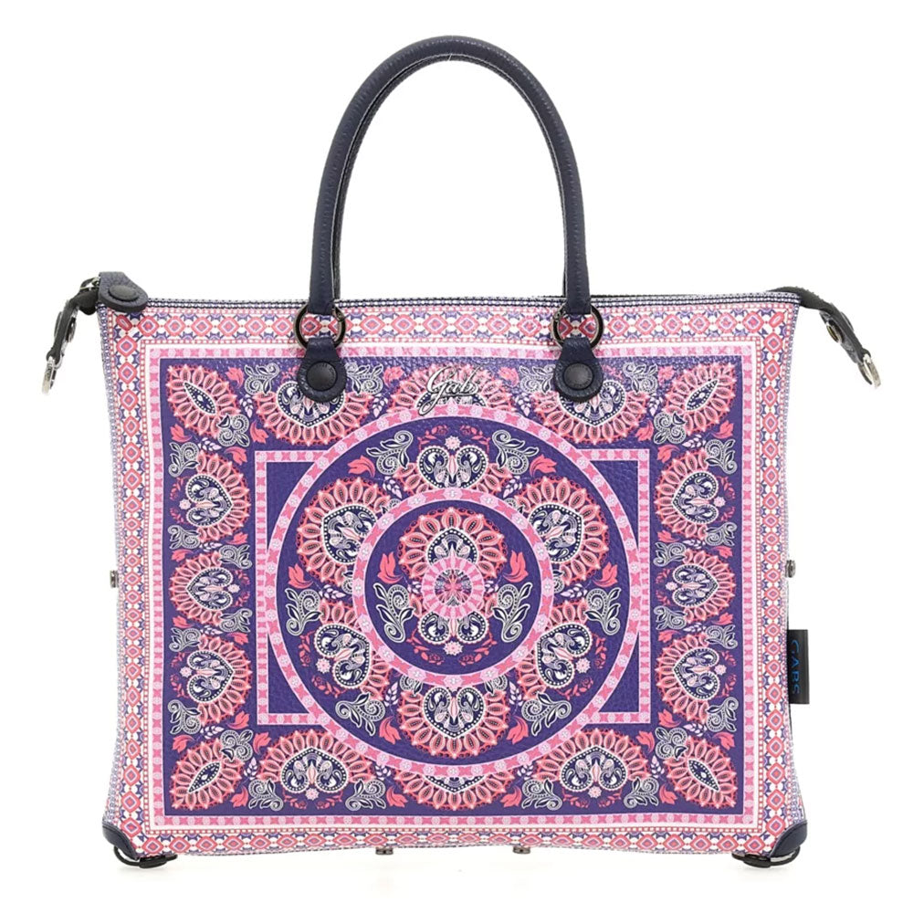 GABS G3 PLUS Holiday Damenhandtasche mit Schultergurt aus Leder mit mittlerem Mandala-Print