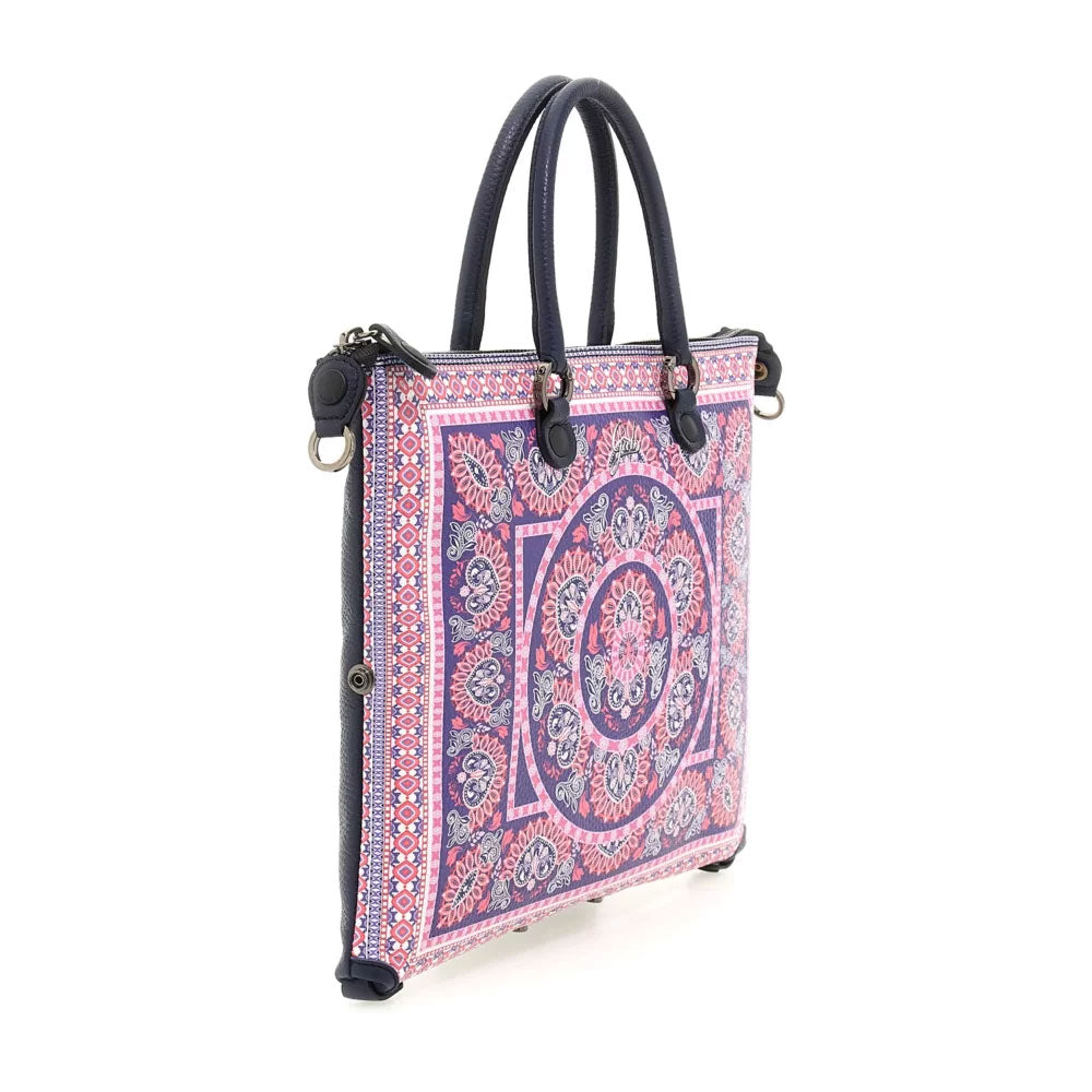 GABS G3 PLUS Holiday Damenhandtasche mit Schultergurt aus Leder mit mittlerem Mandala-Print