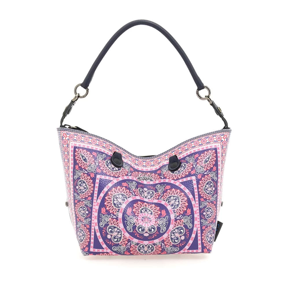 GABS G3 PLUS Holiday Damenhandtasche mit Schultergurt aus Leder mit mittlerem Mandala-Print
