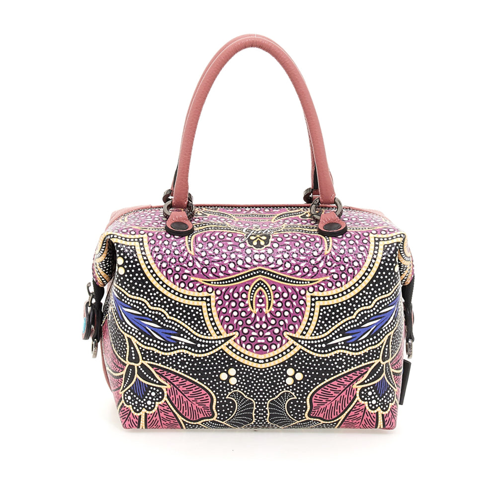 GABS G3 PLUS Holiday Damenhandtasche mit Schultergurt aus Leder mit mittlerem Afrika-Print