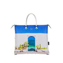 Borsa Donna a Mano con Tracolla GABS G3 Trasformabile in Tessuto stampa Porta Blu Large