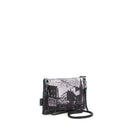 GABS Beyoncé-Clutch mit abnehmbarem Schultergurt aus Leder mit Eichen- und New Chambers Streets Media-Print