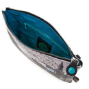 GABS Beyoncé-Clutch mit abnehmbarem Schultergurt aus Leder mit Eichen- und New Chambers Streets Media-Print