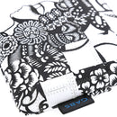 GABS Beyoncé-Clutch mit abnehmbarem Schultergurt aus Patchwork-Leder mit großem schwarz-weißem Profildruck