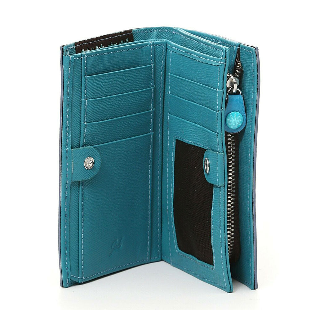 Damenbrieftasche mit Knopf GABS Gmoney14 aus Leder mit Lol-Print