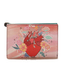 Damenbrieftasche mit GABS Gmoney14 Lab Button aus Leder mit Fiorisciti-Print