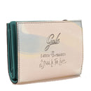 Damenbrieftasche mit GABS Gmoney14 Lab-Knopf aus Leder mit „Follow Your Light“-Aufdruck