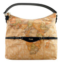 Borsa Donna Hobo a Spalla 1A Classe Alviero Martini Linea Soft Sound Geo Classic e Nero GQ60