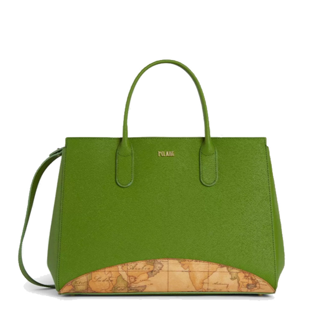 Damenhandtasche 1A Classe Alviero Martini Milano City Linie Farbe Green Meadow und Geo Classic GS21