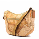 Große Damen-Umhängetasche 1A Classe Alviero Martini Selene Soft Geo Classic-Linie und Braun GU68