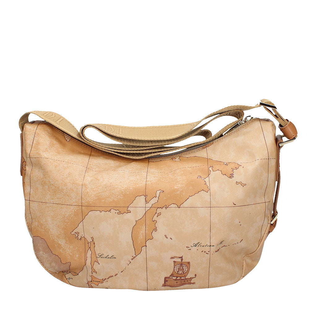 Borsa Shopping Alviero Martini Media Geo Classic - Tracolla Marrone Con Inserti - Foto 7