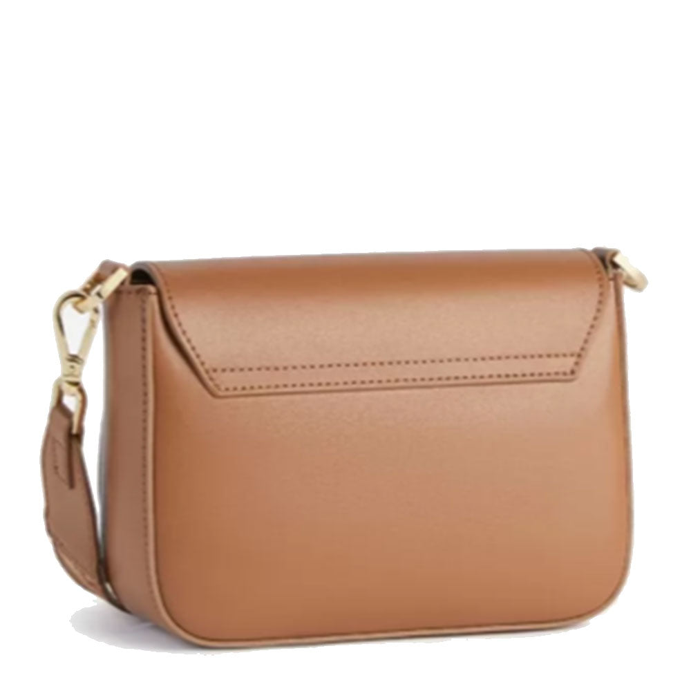 Damen-Umhängetasche mit Klappe 1A Classe Alviero Martini Geo Summer Dream-Linie aus walnussfarbenem Leder GV44