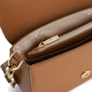 Damen-Umhängetasche mit Klappe 1A Classe Alviero Martini Geo Summer Dream-Linie aus walnussfarbenem Leder GV44