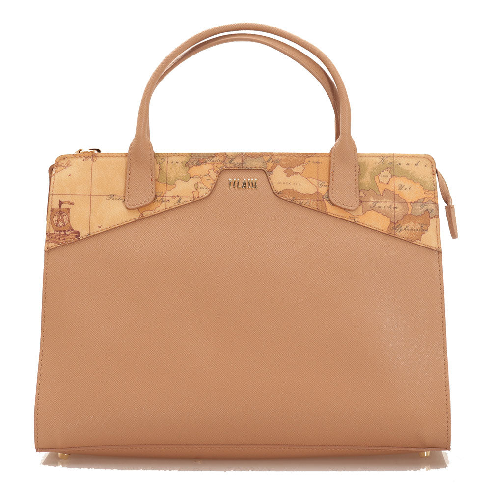 Alviero Martini 1A Classe Große Damenhandtasche Glam City Linie Farbe Nude GV67