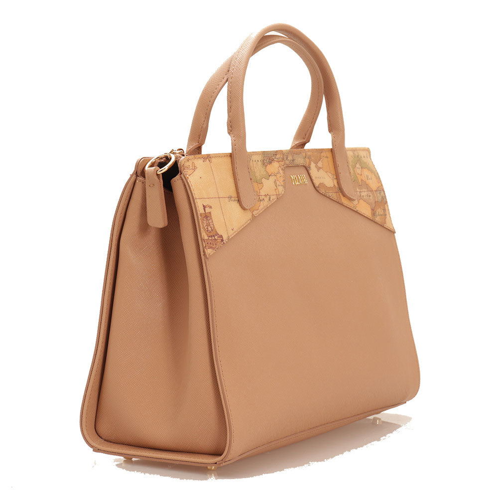 Alviero Martini 1A Classe Große Damenhandtasche Glam City Linie Farbe Nude GV67