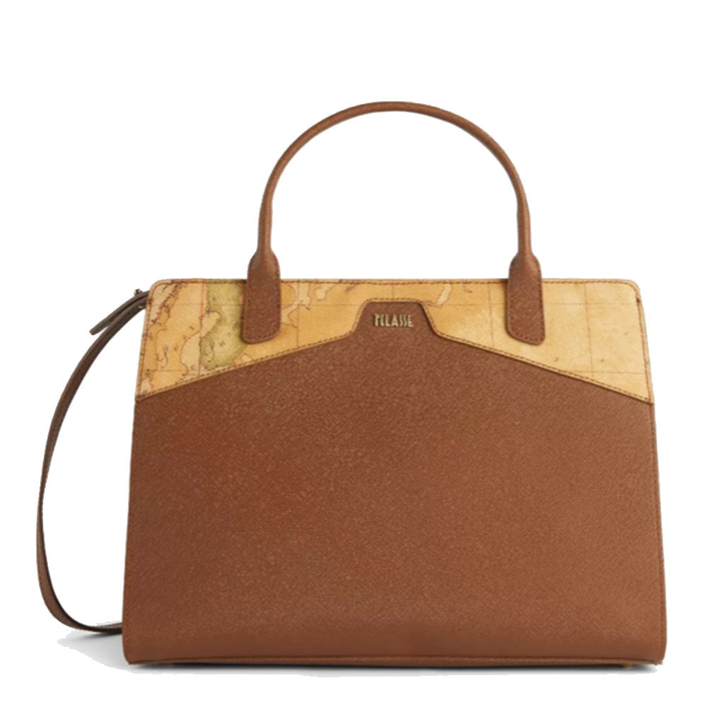 Alviero Martini 1A Classe Große Damenhandtasche Glam City Linie, Kastanienfarbe GV67