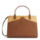 Women's Large Chestnut Leather Handbag 1A Classe ALVIERO MARTINI Glam City - GV67