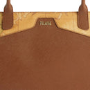 Women's Large Chestnut Leather Handbag 1A Classe ALVIERO MARTINI Glam City - GV67