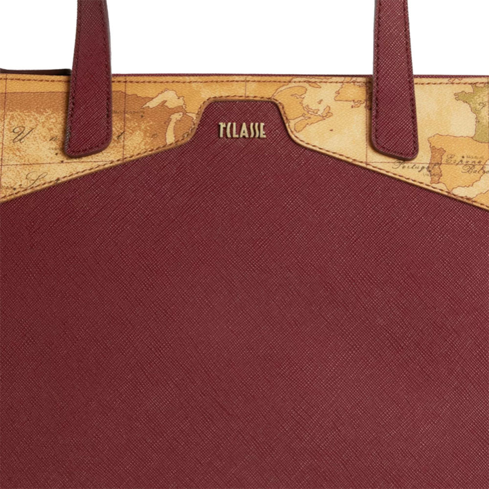Borsa Donna Shopping Grande 1A Classe Alviero Martini linea Glam City color Cabernet GV69