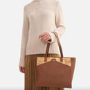 Borsa Donna Shopping Grande 1A Classe Alviero Martini linea Glam City color Castagna GV69
