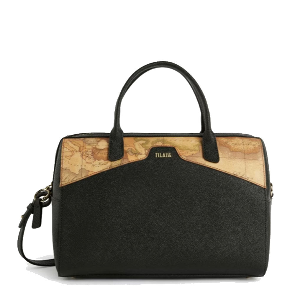 Alviero Martini Damen-Topcase-Tasche 1A Classe Glam City-Linie Schwarz GV71