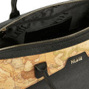 Alviero Martini Damen-Topcase-Tasche 1A Classe Glam City-Linie Schwarz GV71