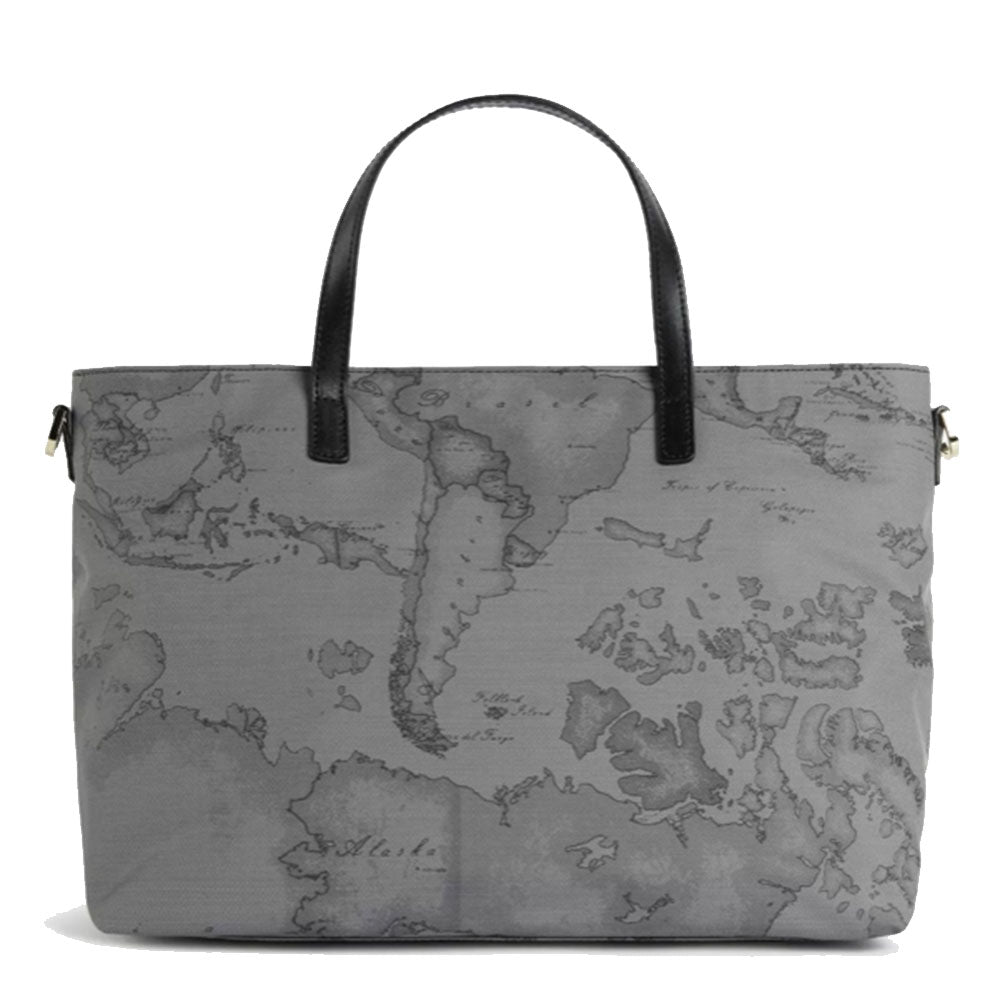 Damenhandtasche 1A Classe Alviero Martini Soft Generation-Linie mit Geo Dark-Aufdruck Grau GV75