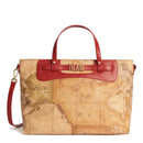 Damenhandtasche 1A Classe Alviero Martini Soft Generation-Linie mit Geo Classic und Red GV75-Aufdruck