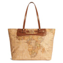 Women's Tote Bag 1A Classe ALVIERO MARTINI Soft Generation in Geo Classic and Chestnut Print - GV76