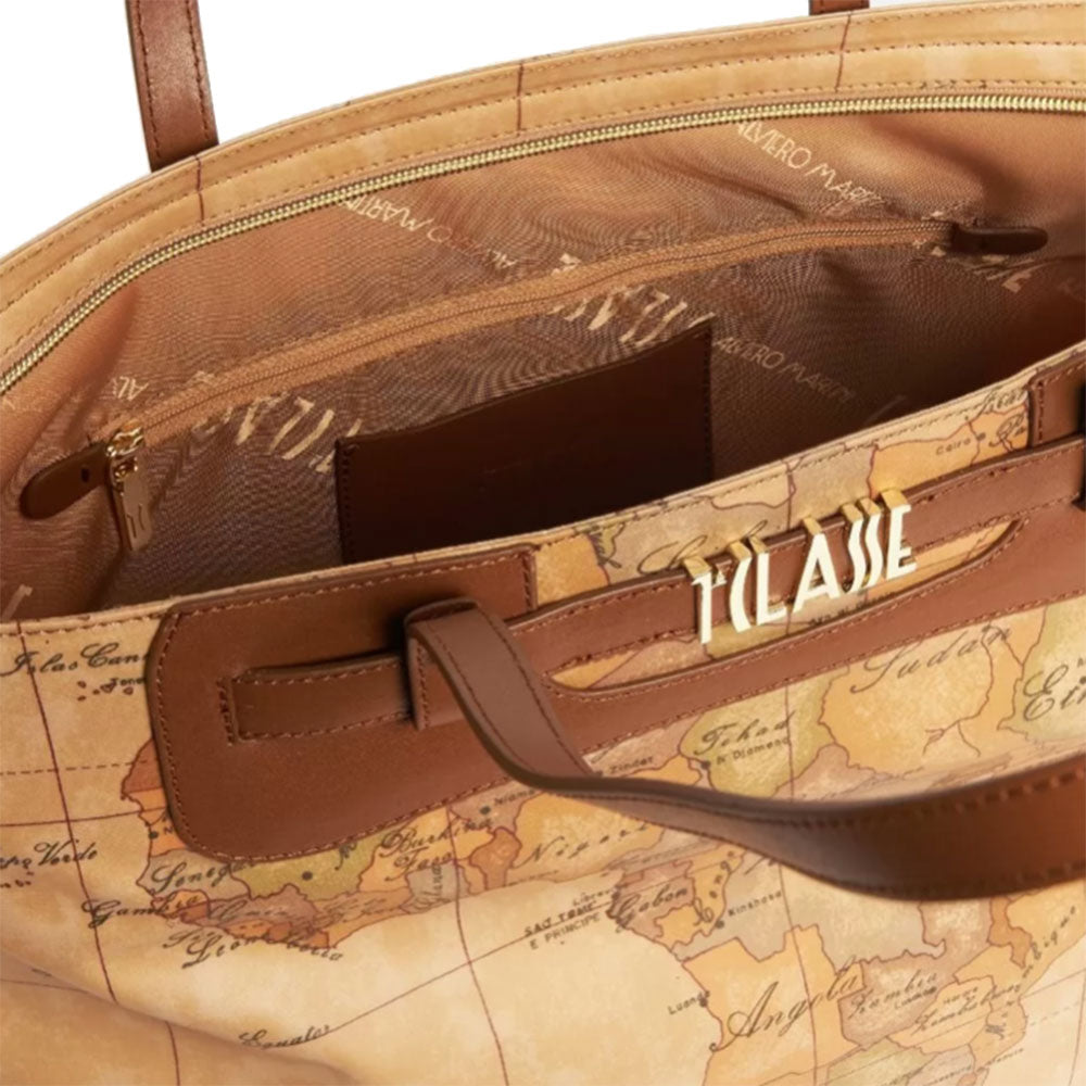 Women's Tote Bag 1A Classe ALVIERO MARTINI Soft Generation in Geo Classic and Chestnut Print - GV76