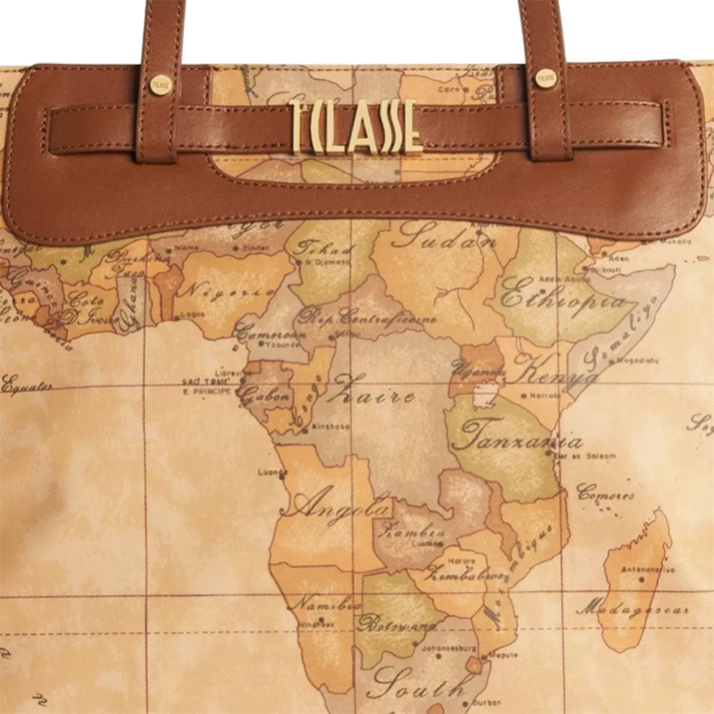 Women's Tote Bag 1A Classe ALVIERO MARTINI Soft Generation in Geo Classic and Chestnut Print - GV76