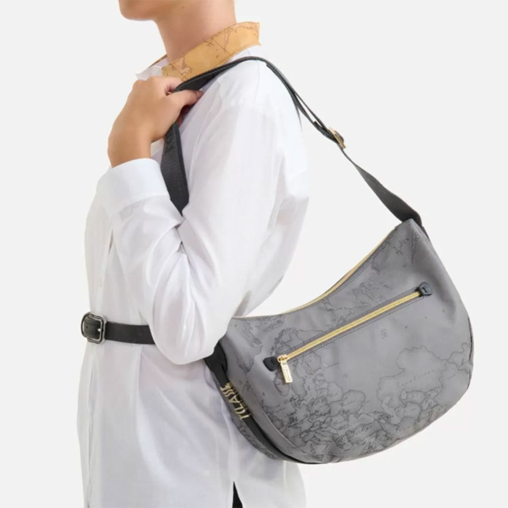 Borsa artigianale tracolla Mezzaluna da donna cuoio Borsa artigianale tracolla Mezzaluna da donna cuoio