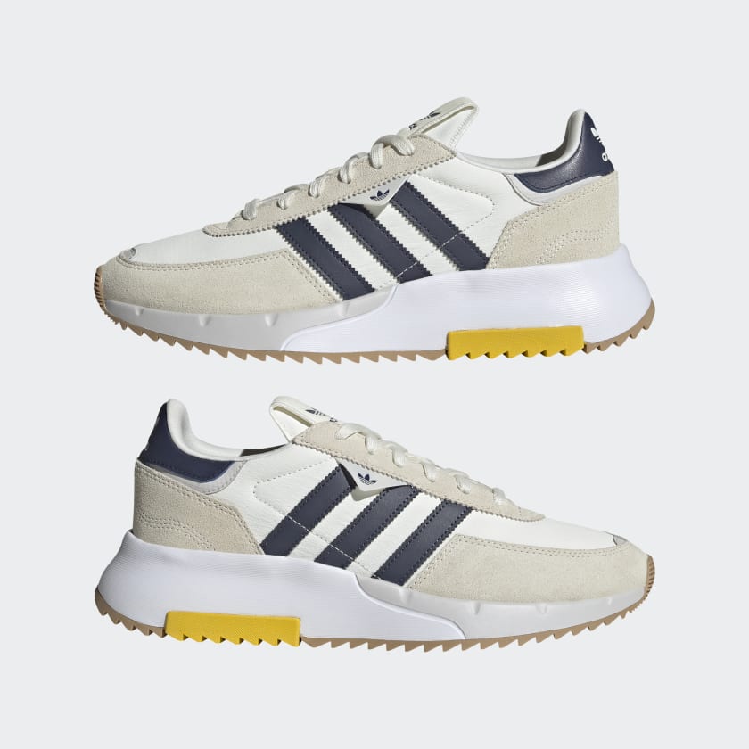 Scarpe Uomo ADIDAS Sneakers linea Retropy F2 colore Bianco Navy e Giallo