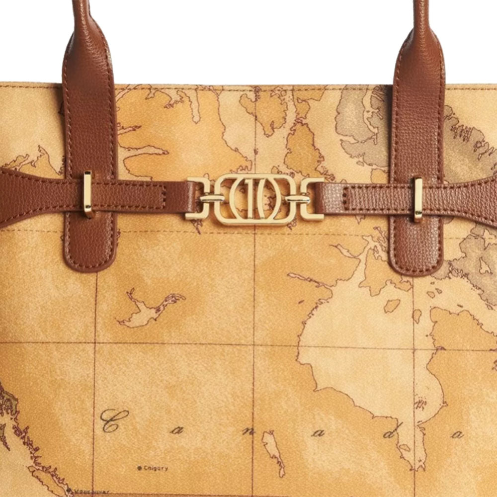 Women's Tote Bag 1A Classe ALVIERO MARTINI Geo Destiny in Geo Classic and Chestnut - GZ01