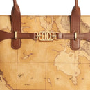 Women's Tote Bag 1A Classe ALVIERO MARTINI Geo Destiny in Geo Classic and Chestnut - GZ01