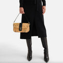 Baguette-Damentasche mit Schultergurt 1A Classe Alviero Martini Idol Bag-Linie mit Geo Classic-Print und Schwarz GZ07