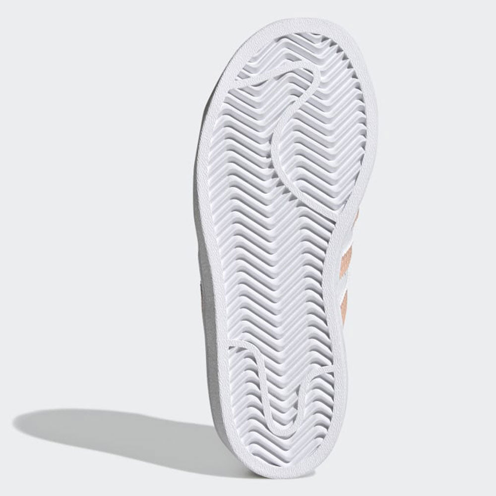 Scarpe Bambina ADIDAS Sneakers linea Superstar C colore Bianco e Corallo
