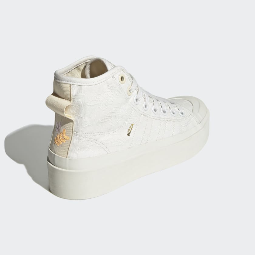 Scarpe Donna ADIDAS Sneakers linea Nizza Bonega Mid in Tessuto colore Bianco