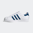 ADIDAS Schuhe Herren-Sneaker der Superstar-Linie aus weißem und blauem Leder