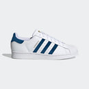 ADIDAS Schuhe Herren-Sneaker der Superstar-Linie aus weißem und blauem Leder