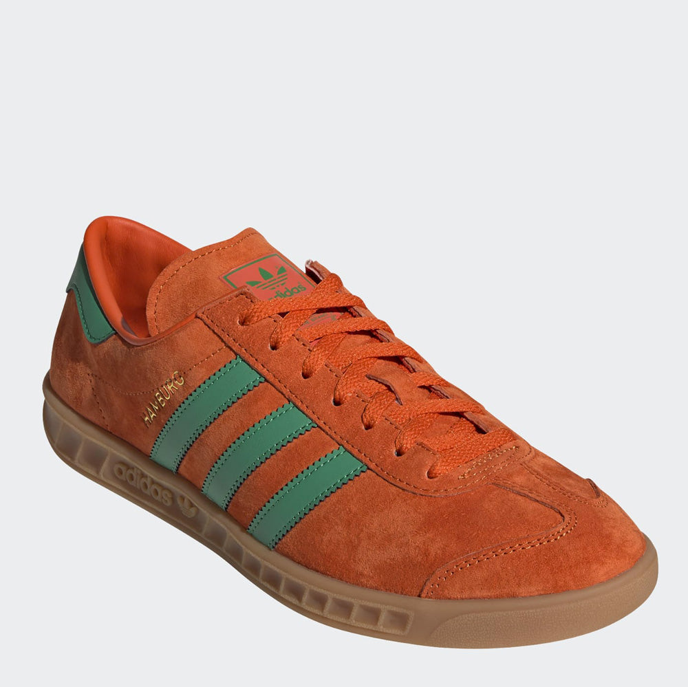 Scarpe Uomo ADIDAS Sneakers linea Hamburg in Pelle Arancione e