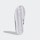 Scarpe Donna ADIDAS Sneakers linea Superstar W in Pelle colore Bianco e Oro