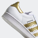 Scarpe Donna ADIDAS Sneakers linea Superstar W in Pelle colore Bianco e Oro