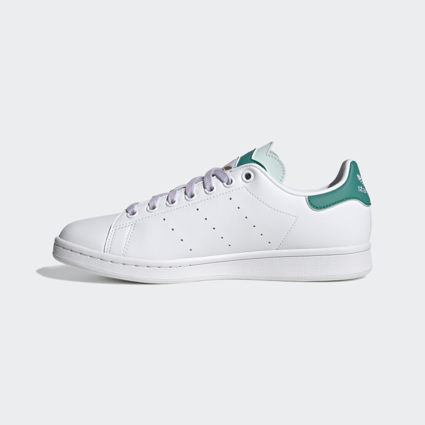 Scarpe Donna ADIDAS Sneakers linea Stan Smith colore Bianco Viola e Verde