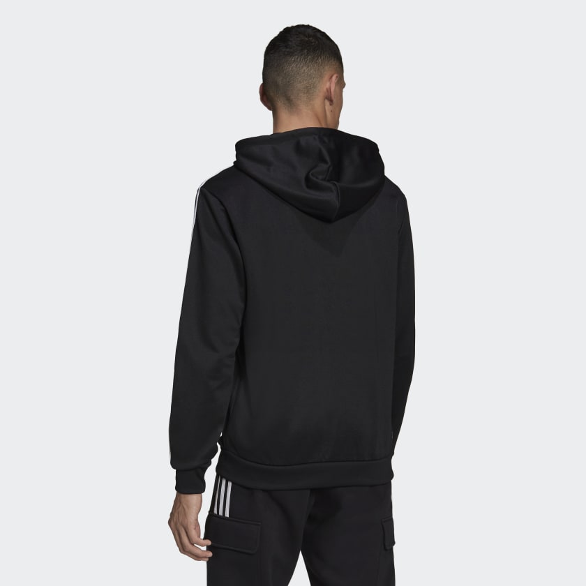 Sweatshirt mit Reißverschluss und Kapuze ADIDAS Adicolor Classics Full Zip Linie Farbe Schwarz