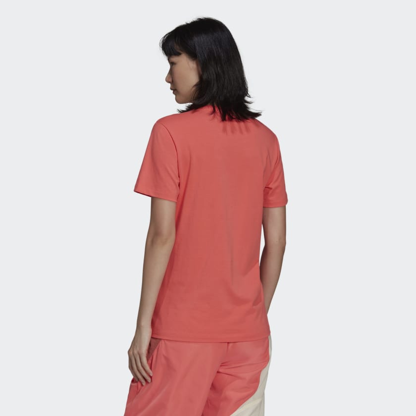 ADIDAS Damen T-Shirt Adicolor Classics Trefoil Linie Farbe Semi Turbo